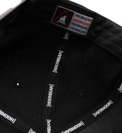 Black Hoonigan TIRE SLAYER Snapback Hat featuring bold white logo and graphics, adjustable snapback closure.