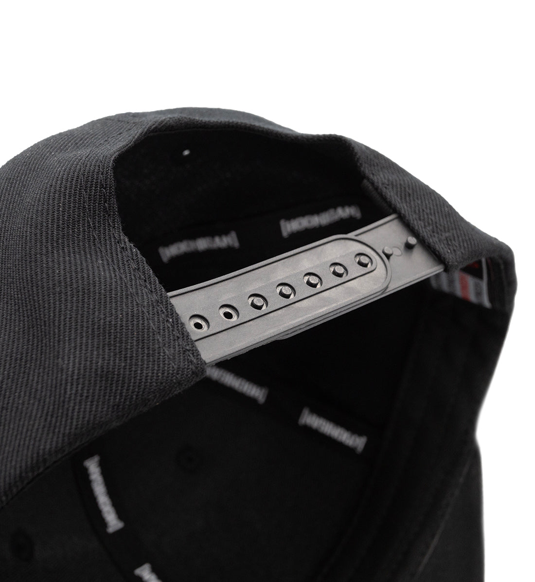 Hoonigan TIRE SLAYER Snapback Hat in black with white logo and adjustable strap.