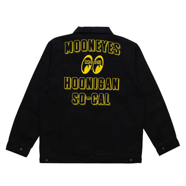 Hoonigan X Mooneyes SO CAL Jacket | 100% Cotton | Flocked Print Hoonigan X Mooneyes SO CAL Jacket | 100% Cotton | Flocked Print