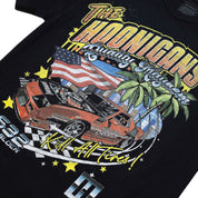 Hoonigan 632 black short sleeve tee featuring bold graphic design.