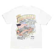 Hoonigan 632 Short Sleeve Tee in white, featuring a bold graphic logo on the front.