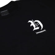 Black Hoonigan CHAPTERS short sleeve tee featuring a bold graphic design on the front.