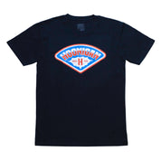 Hoonigan FULL SERVICE Summer Short Sleeve Tee in black, featuring bold logo graphics on the front and back.