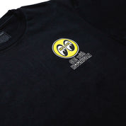 Hoonigan x Mooneyes black short sleeve tee featuring "GO WITH HOON" graphic on the front.