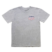 Hoonigan INTERSTATE Summer Short Sleeve Tee in black, featuring a bold graphic logo on the front and a classic crew neckline.