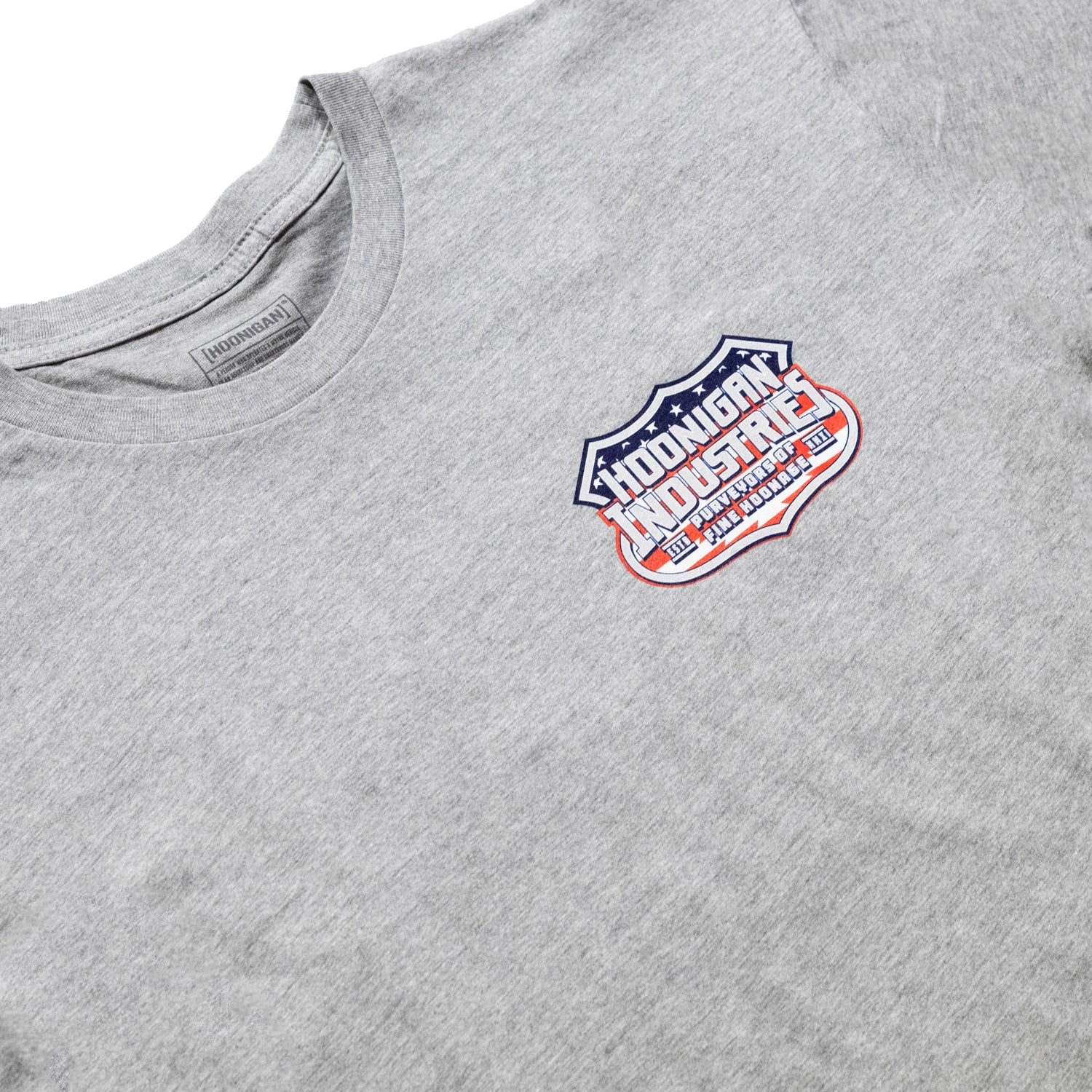Black Hoonigan INTERSTATE Summer Short Sleeve Tee featuring a bold graphic logo on the front.