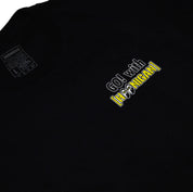 Hoonigan x Mooneyes MASCOT Short Sleeve Tee in black featuring a colorful graphic design on the front.