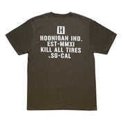 Hoonigan STENCIL Short Sleeve Tee featuring a bold graphic design on a black background.