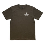 Hoonigan STENCIL short sleeve tee featuring a bold graphic logo on the front against a black background.