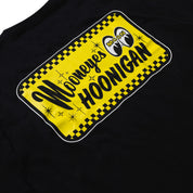 Hoonigan x Mooneyes GO WITH HOON Long Sleeve Tee in black with graphic prints on front and back.