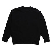 Hoonigan HALFTONE pullover sweatshirt in black featuring a bold, colorful graphic logo on the front.