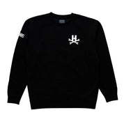 Hoonigan MAYHEM Crewneck Pullover Sweatshirt in black, featuring bold white "MAYHEM" logo on the front.