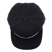 Black snapback hat featuring a clean design with a flat brim and a subtle logo, perfect for motorsport enthusiasts.
