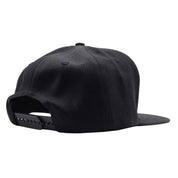 Hoonigan HNGN POWER Snapback Hat in black with embroidered logo and adjustable strap.