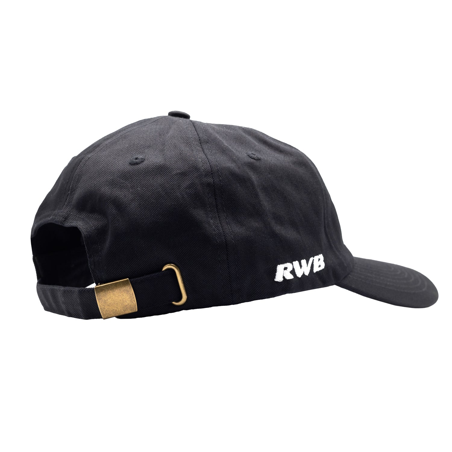 Hoonigan x RWB ROUGH WORLD "KILL ALL TIRES" unstructured strapback hat in black with embroidered logo.