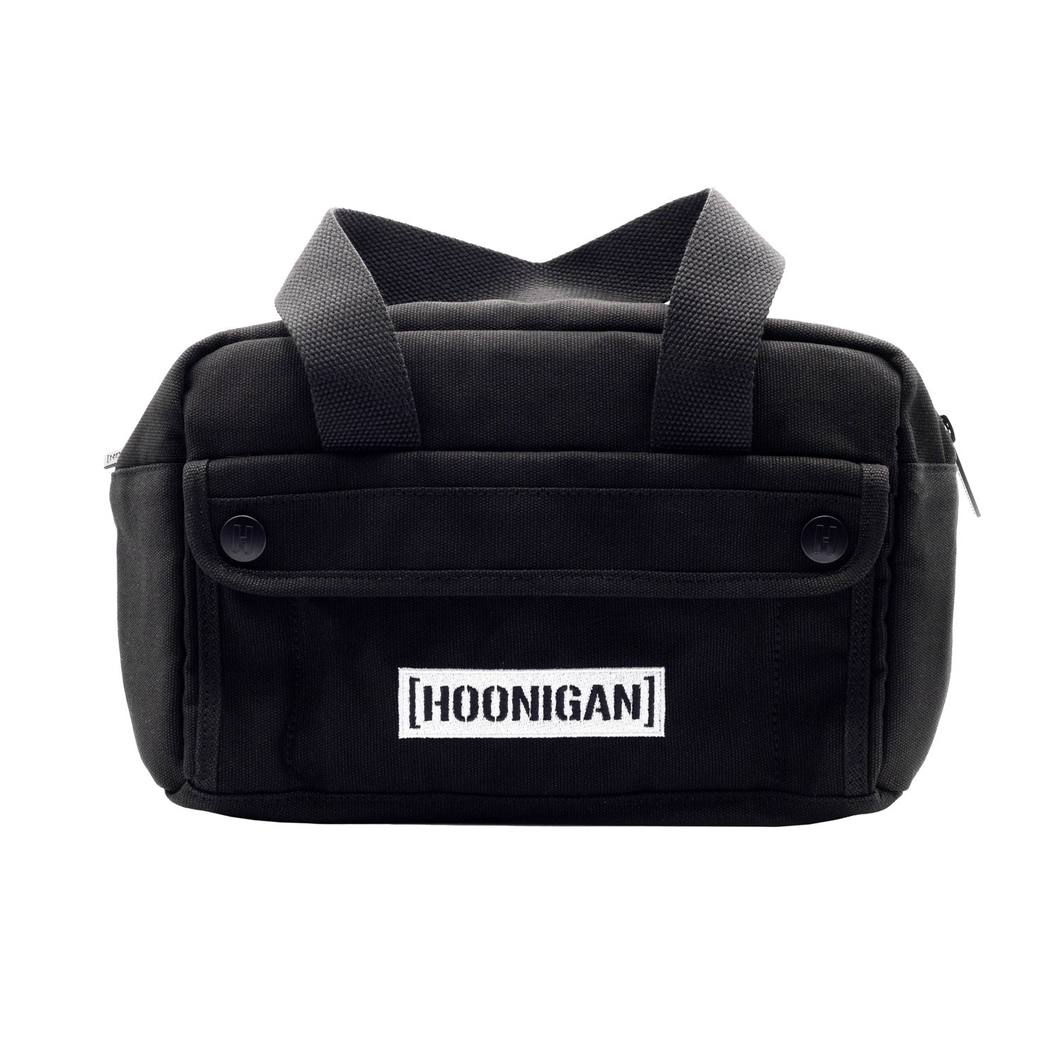Hoonigan CENSOR BAR Tool Bag featuring a black design with bold logo and multiple storage pockets.