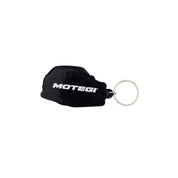 Motegi SD Series keychain featuring a sleek, modern design with a metallic finish and logo tag, ideal for car enthusiasts.