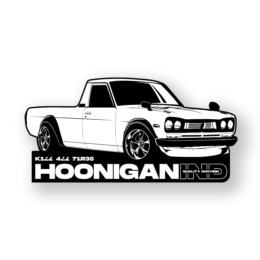 Hoonigan SUNS OUT Sticker (4.25 inches) featuring a vibrant sun graphic and bold text design.