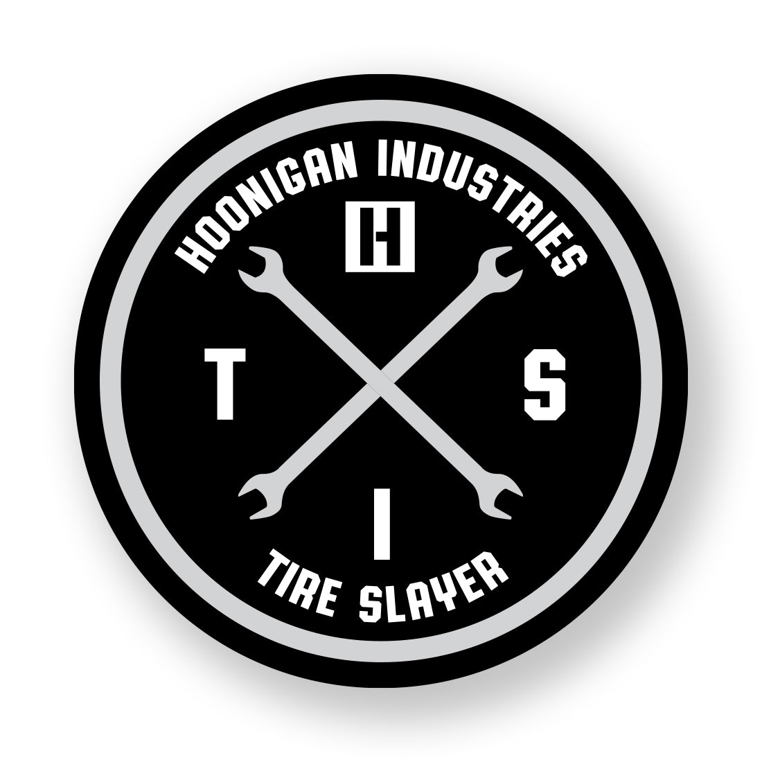 Hoonigan HITS V2 3-inch sticker featuring bold graphics and vibrant colors representing motorsport culture.