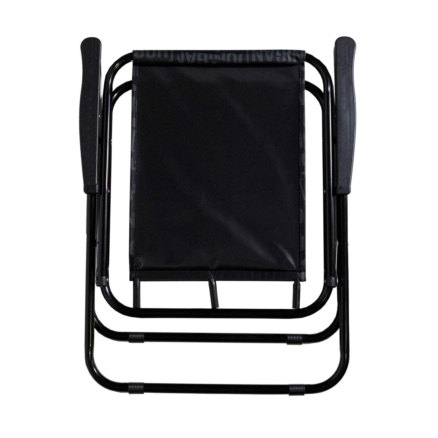 Hoonigan SCATTER CENSOR BAR collapsible chair in black with white logo, featuring a sturdy frame and spacious seating area.