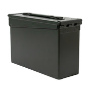 Hoonigan AMMO Box featuring a rugged design with a black and green color scheme, logo, and built-in handle for storage.