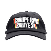 Hoonigan x RWB GROUPE RALLYE '24 unstructured strapback hat in black with embroidered logo on the front.