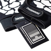 Hoonigan FIND OUT Gloves, featuring a black and white design with bold graphics and a snug fit for enhanced grip.