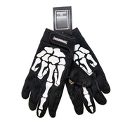 Hoonigan FIND OUT Gloves featuring a black and red design with logo on wrist, designed for motorsports and driving.
