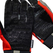 Hoonigan Surgeon General gloves featuring a bold black design with white text and graphics, ideal for motorsports and automotive enthusiasts.