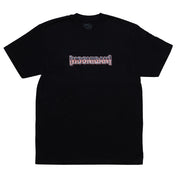 Black Hoonigan USA short sleeve T-shirt with a front logo featuring the brand name in a stylized American flag design.