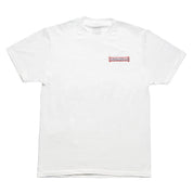 White Hoonigan Kill All Tires USA short sleeve T-shirt with a small red and white logo on the chest.
