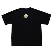 Black Hoonigan TOPOGRAPHIC CENSOR BAR short sleeve T-shirt with logo and graphic design on the back.