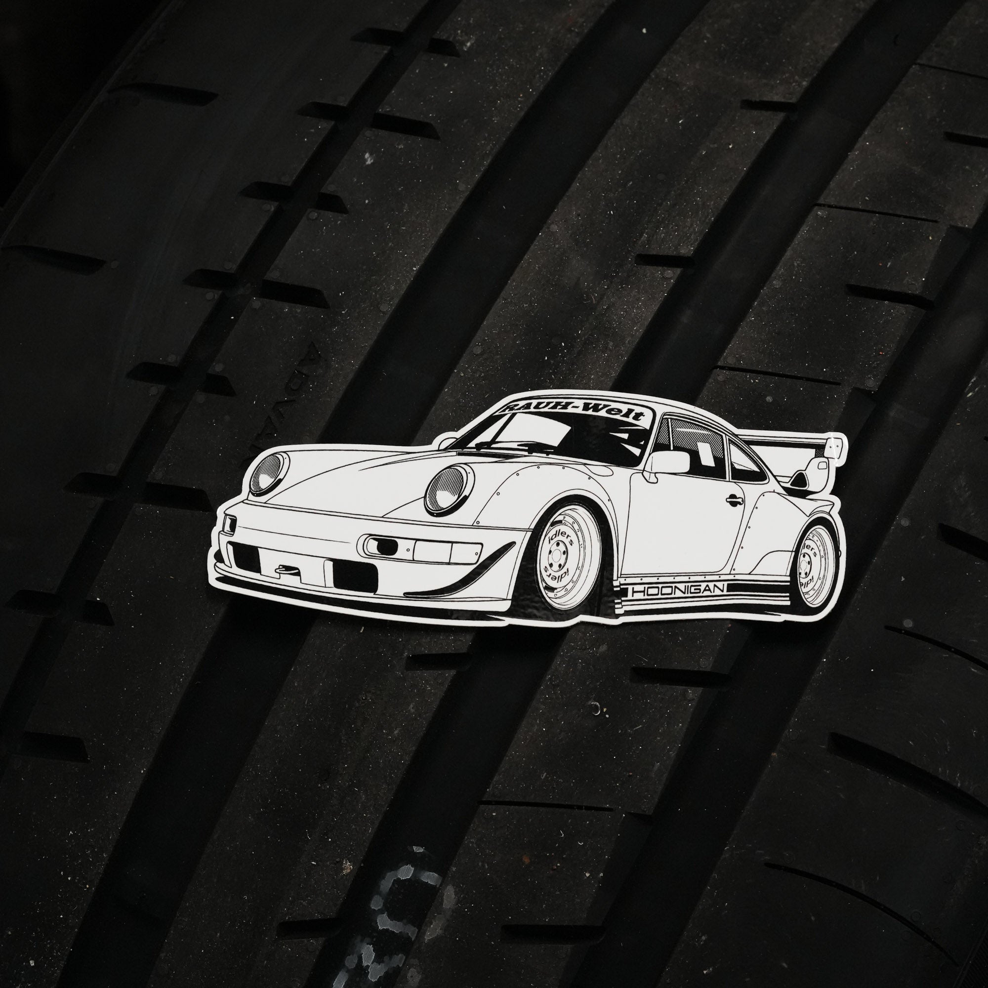 Hoonigan x RWB HQ Sticker (6.11")