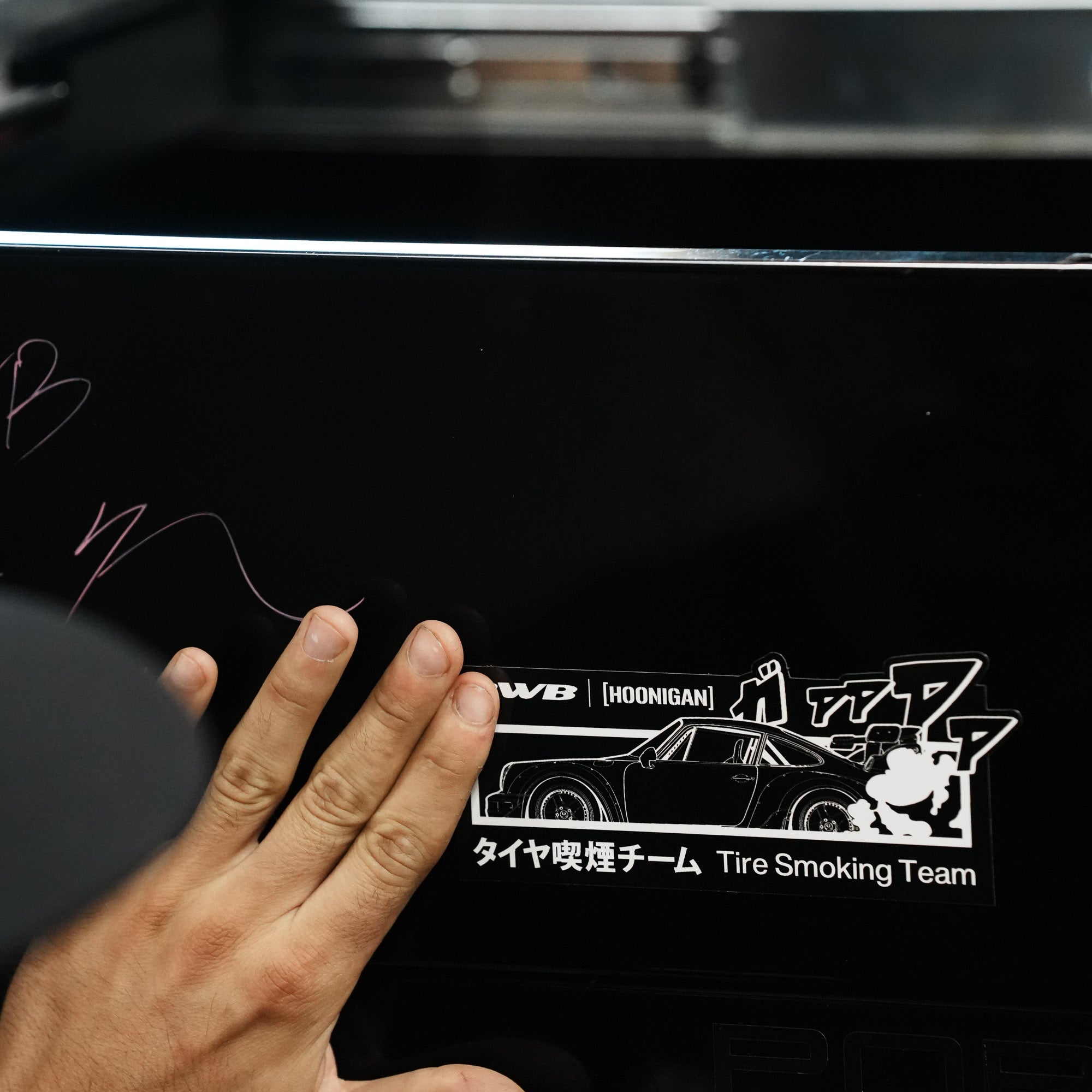 Hoonigan x RWB TIRE SMOKING TEAM Sticker (6.11")