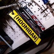 Hoonigan RATCHET STRAP CENSOR BAR Jet Tag Keychain