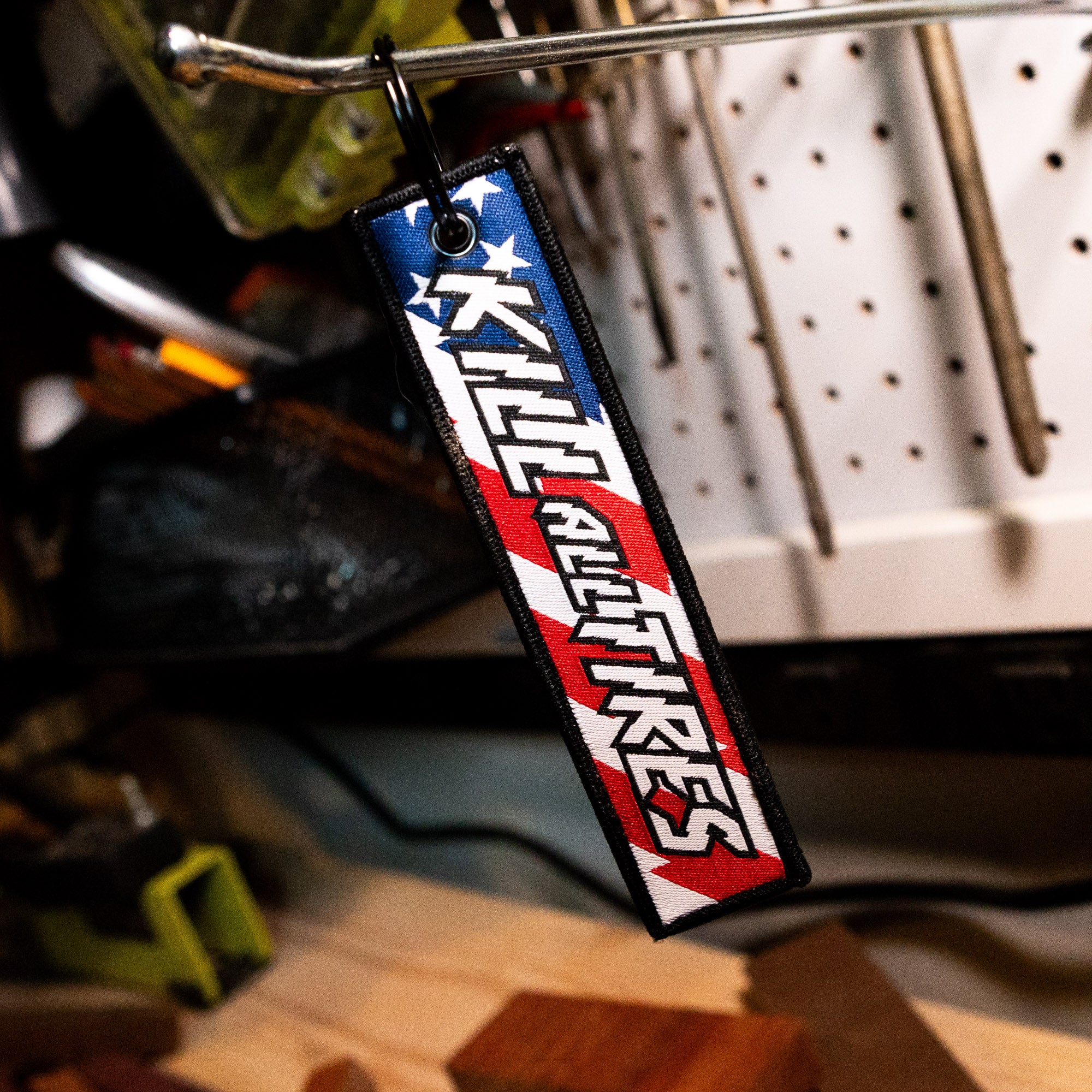 Hoonigan STARS AND STRIPES KILL ALL TIRES Jet Tag Keychain