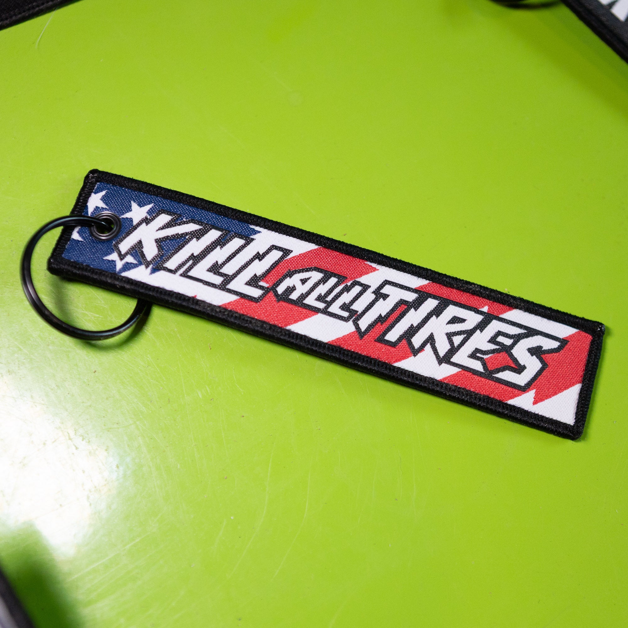 Hoonigan STARS AND STRIPES KILL ALL TIRES Jet Tag Keychain
