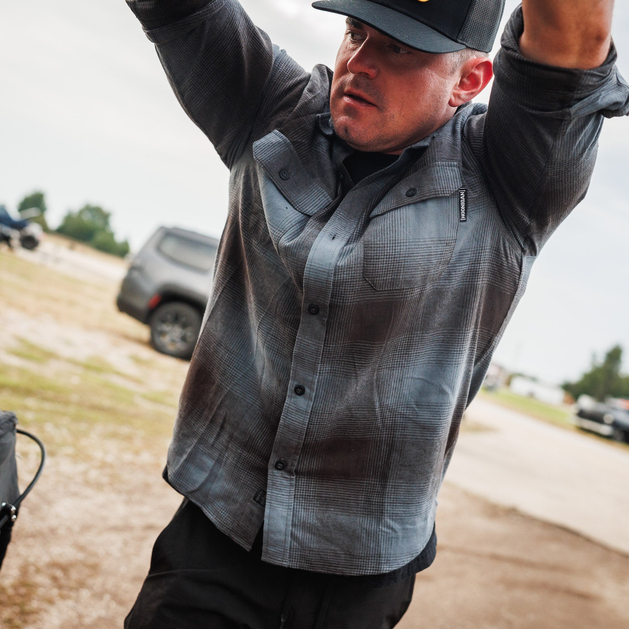 Hoonigan RUST Long Sleeve Flannel Shirt