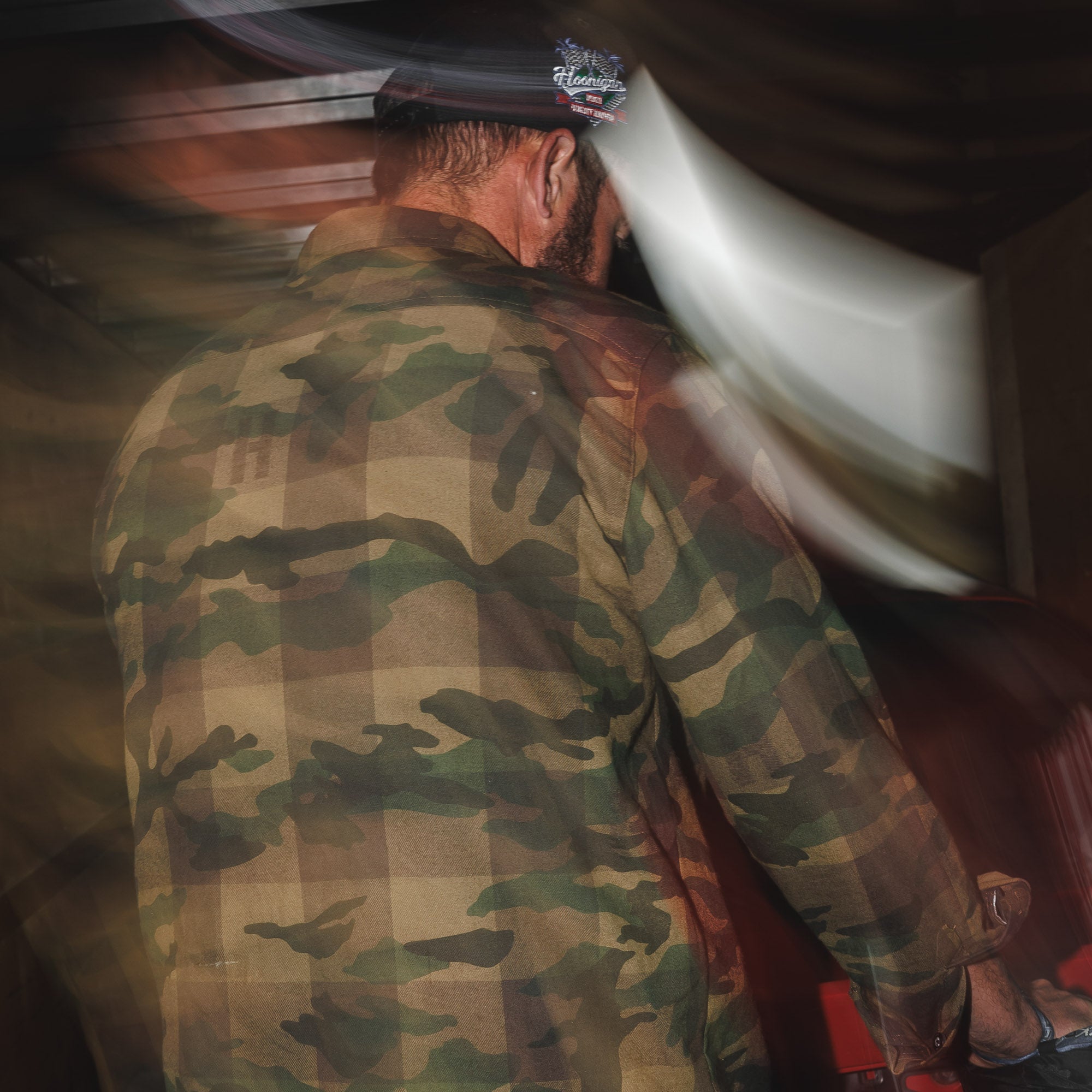 Hoonigan H Icon Camo Woven Flannel Long Sleeve Shirt