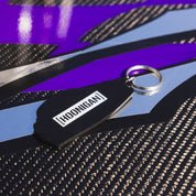 Hoonigan SD SERIES keychain with a sleek design and logo, featuring a durable metal construction.