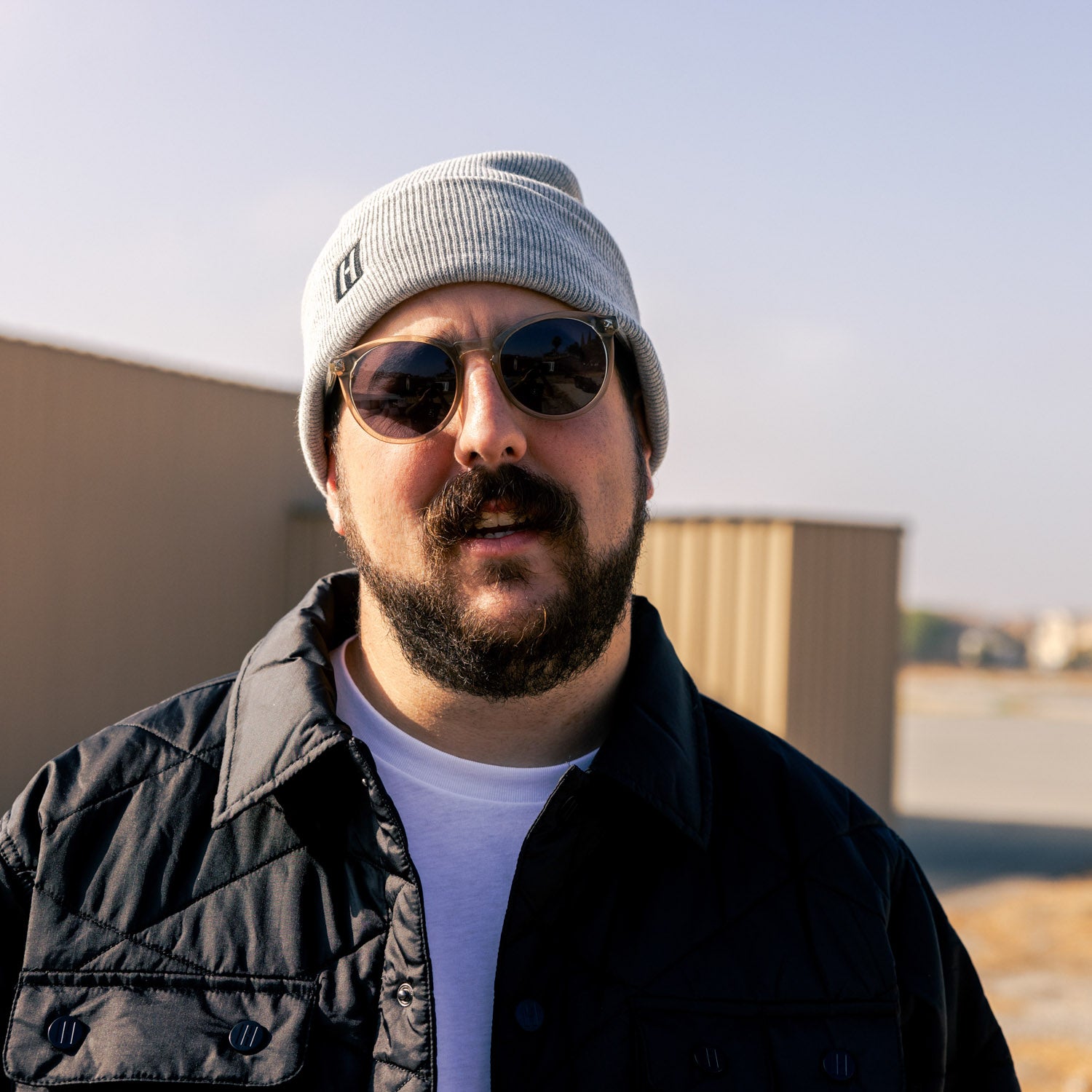 Black Hoonigan CLASSIC H ICON beanie with embroidered logo on the front.