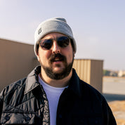 Black Hoonigan CLASSIC H ICON beanie with embroidered logo on the front.