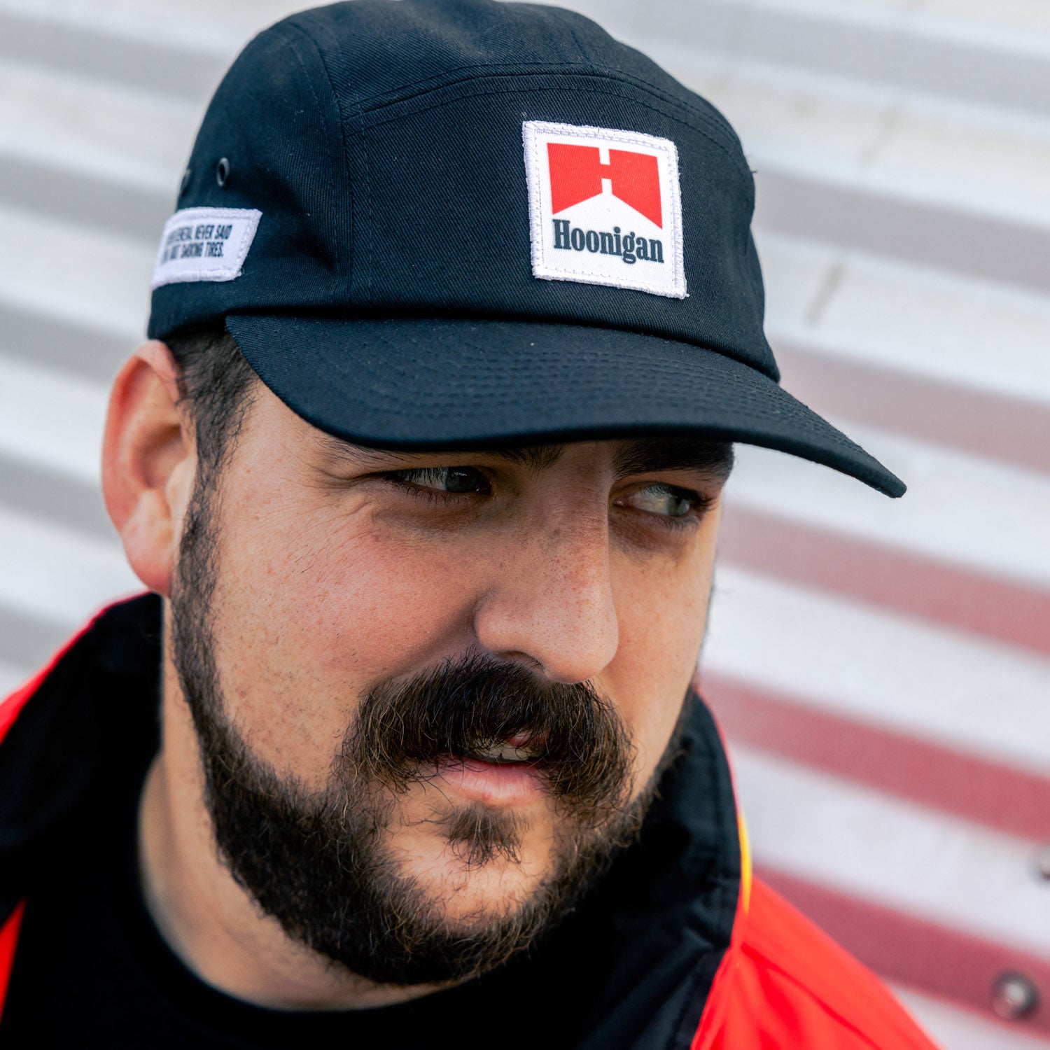 Hoonigan SURGEON GENERAL Camper Hat in black with white logo and adjustable strap.