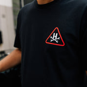 Hoonigan HOON RESPONSIBLY Short Sleeve Tee with bold graphic design on front, black fabric.