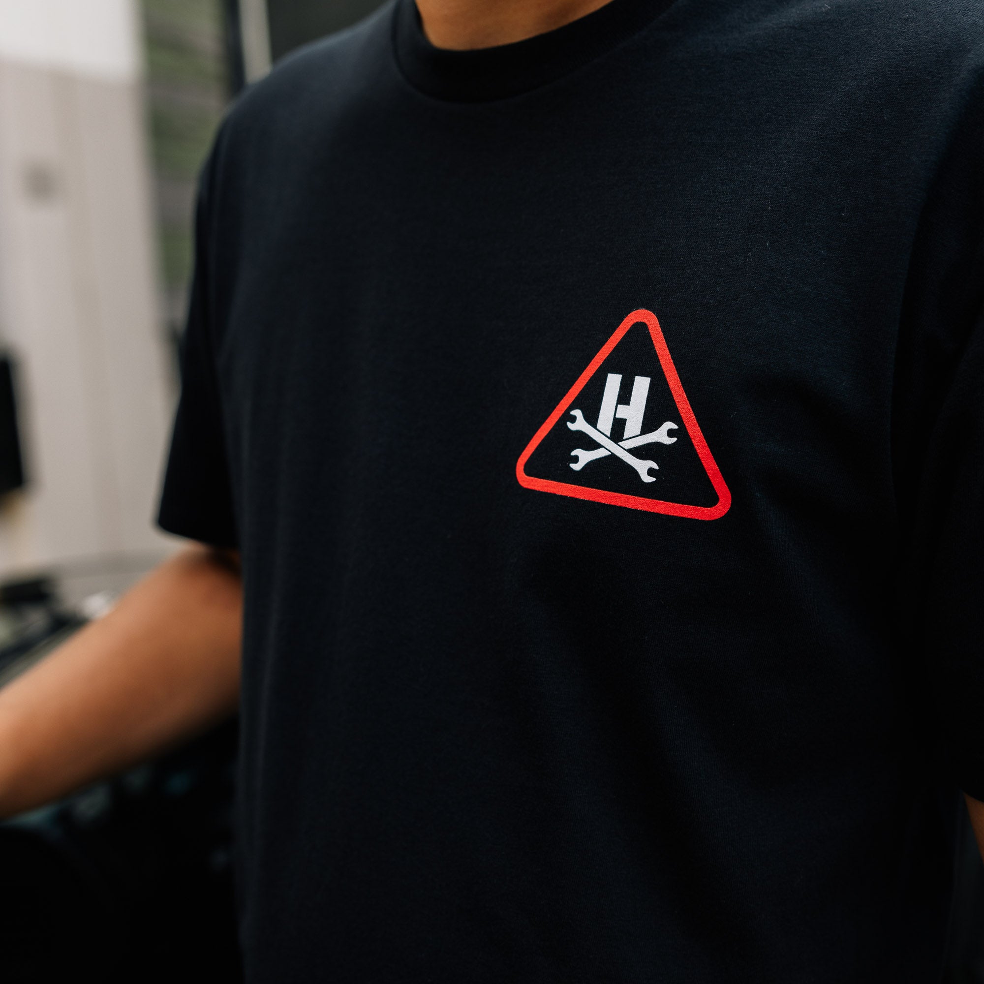 Hoonigan HOON RESPONSIBLY Short Sleeve Tee with bold graphic design on front, black fabric.