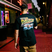 Hoonigan HOONCAPACITOR short sleeve tee featuring a bold graphic design on a black background.