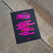 Hoonigan CAR CLUB poster featuring a bold design, measuring 18" x 24", ideal for automotive enthusiasts.