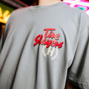 Hoonigan MAYHEM ROAD Short Sleeve Tee featuring a bold graphic design and a classic fit in black color.