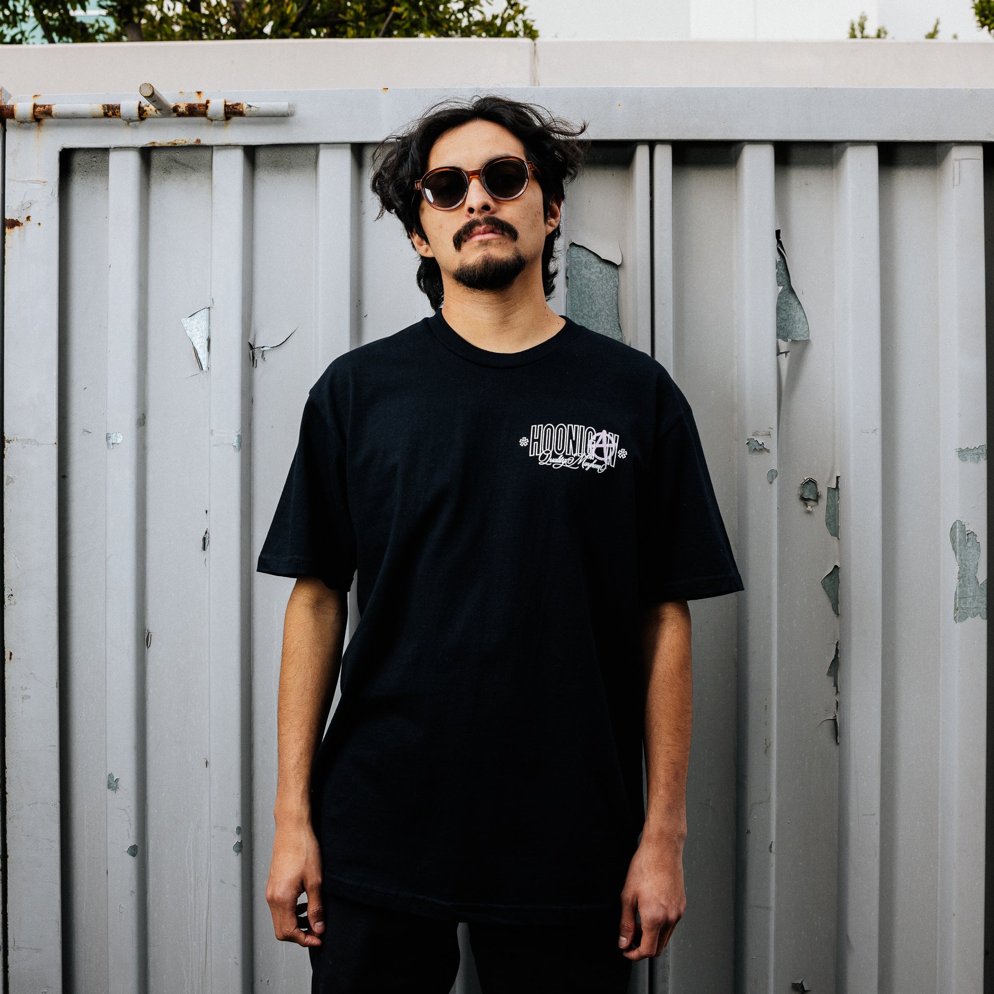 Hoonigan HOONARCHY Short Sleeve Tee featuring bold graphics and a relaxed fit, displayed on a plain background.