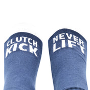 Hoonigan FINISHLINE II Crew Socks featuring a bold black and white design with logo graphics.